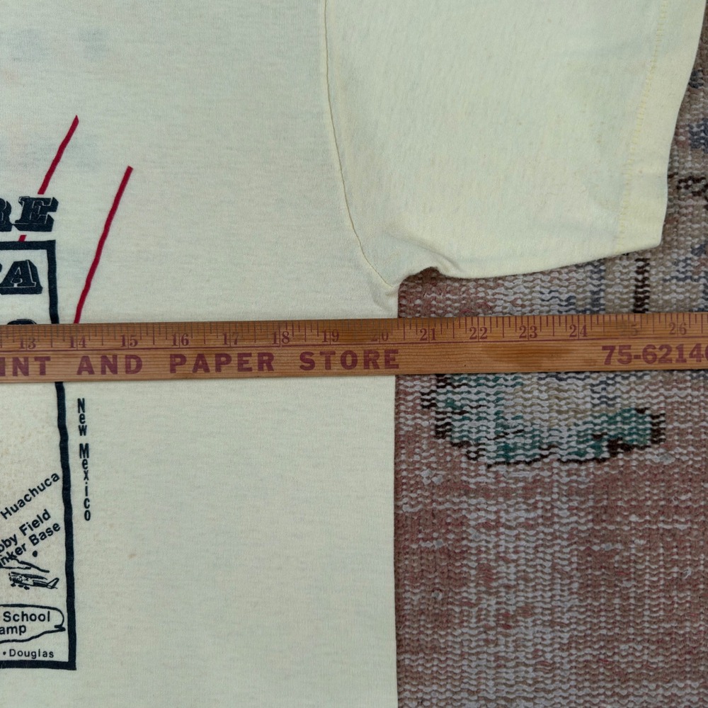Vintage 1988 Peak Fire Arizona Jerzees T-Shirt Cream Single Stitch Large - Picture 4 of 6